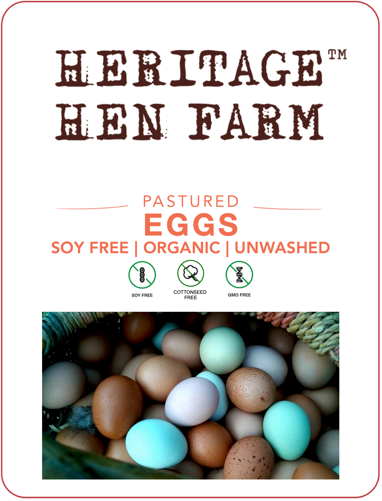 Pastured Soy Free Eggs